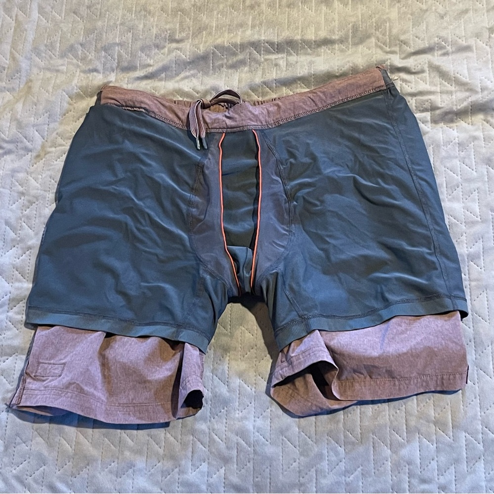 Saxx lined shorts mens large pre-owned condition - Picture 10 of 16